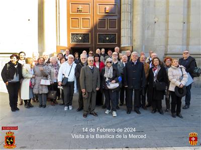Visita a la Basílica de la Mercè dels veterans de la Germandat dels veterans del exèrcit i la Guàrdia Civil